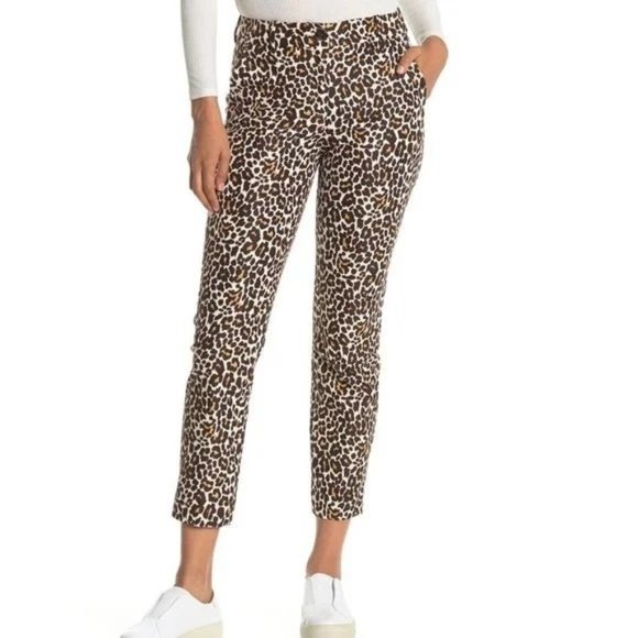 🆕 J CREW Leopard Print Slim Pants Size 2 Style M2017 - Picture 3 of 10